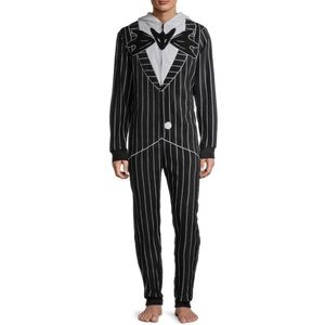 ❌SOLD❌ Jack Skellington Zip-up Union Suit